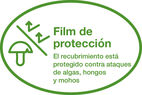 Film de protección - El recubrimiento está protegido contra ataques de algas, hongos y mohos Film de protección - El recubrimiento está protegido contra ataques de algas, hongos y mohos