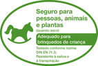 Seguro para pessoas, animais e plantas (quando seco) - Adequado para brinquedos de criança - Testado conforme norma DIN EN 71.3; Resistente à saliva e à transpiração