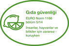 Gıda güvenliği Euro Norm 1186 bölöm 5/14 İnsanlar, hayvanlar ve bitkiler için zararsız - kuruyken